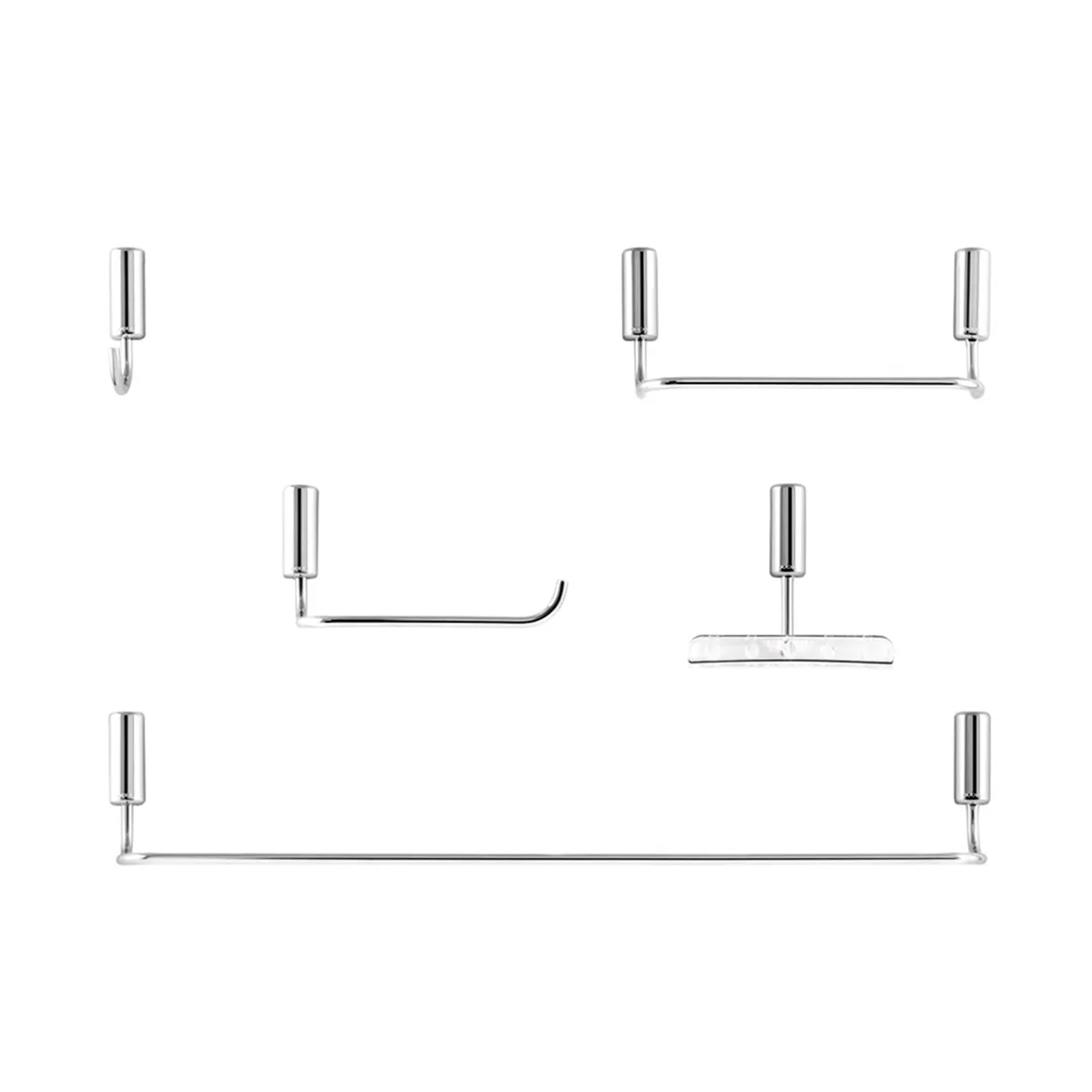 KIT ACESSÓRIOS IDEA 5 PEÇAS CHROME DOCOL