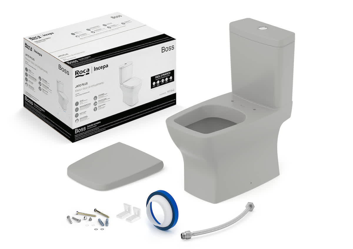 KIT COMPLETO BACIA C/ CAIXA 3/6 LITROS BOSS C/ASSENTO E ACESSORIOS	STONE	ROCA/INCEPA